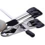 10PCS Trouser Pants Skirt Hangers Stainless Steel Stand Holder with 2 Clips Home Storage Clothes Hangers Portable