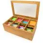 Big Natural Bamboo Tea Boxes Storage Organizer Big Natural Bamboo Tea Boxes Storage Organizer