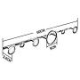 MEIDUO Nordic Wall-Mounted Coat Rack, Solid Copper, Doorway/Bedroom Clothes Hanger with 6 Round Hooks, Space Saving, Easy Assembly, 60cm