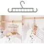 10pcs Random Color Multifunction Wardrobe Space Saving, 9-Hole Magic Clothes Hanger Closet Storage Vertical Organizer Coat Hanger with Hook 10pcs Random Color Multifunction Wardrobe Space Saving, 9-Hole Magic Clothes Hanger Closet Storage Vertical Organizer Coat Hanger with Hook