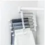 DNJKSA Fashion 5 in 1 Pant Rack Shelves Stainless Steel Clothes Hangers Multi-Functional Wardrobe Magic Hanger(Random Color)
