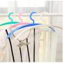 10pcs Random Color Strong Anti-Slip Wide Shoulder Plastic Shirts Clothes Hanger,Half-Moon Arched Simple Design Colorful Coats Hanger Rack