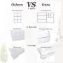 Gospire Clear Makeup Organizer Vanity Tray, 9 Spaces Cosmetic Storage Display Case Storage Boxes for Lipstick, Makeup Palette, Makeup Brush and Skin Care Products.