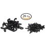 SpeedDa Black Vintage Style Wall Mounted Single Hook Hangers with 52Screws, 26 Pieces