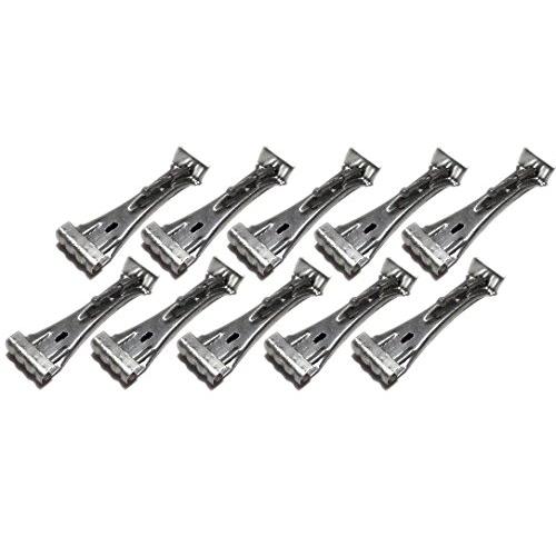 Quick Screw 6" inch Aluminum Hidden Rain Gutter Bracket Hook clip style Hangers with pre inserted 3" long ?" hex head self drilling screw (10 Per Package)