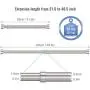 STARTOSTAR Adjustable Closet Rod 21.6 to 40.5 Inch Stainless Steel Clothes Rod with Smile Ends Stopper and Slide Buffering for Wardrobes, Shoe Cabinets （Silver）