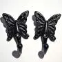 4 Sets Wall Mounted Hanger Hooks Vintage Door Hangers for Clothes Towel Coat Hat Butterfly Patterned Black (Length:2-1/4", Width: 1-3/8") 4 Sets Wall Mounted Hanger Hooks Vintage Door Hangers for Clothes Towel Coat Hat Butterfly Patterned Black (Length:2-1/4", Width: 1-3/8")