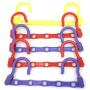 10pcs Random Color Portable Space Saver Wonder 5-Hole Magic Clothes Hanger Hook Closet