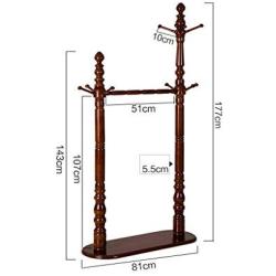 AIDELAI Coat Rack Solid Wood European Double Pole Modern Simple Creative Coat Rack Wall Hanging Door Clothes Rack Bedroom Wall Hangers