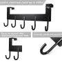 Rongyuxuan Over The Door Hook Hanger, Aluminum Over The Door Hanger Heavy Duty Organizer Rack for Coats, Hoodies, Hats, Scarves, Leashes, Bath Towels, Robes,Clothing - 2 Pack