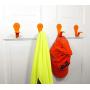 SmartHook ColorZ Garment Friendly Single Coat Hook - 3 Pack (Tangerine Orange)