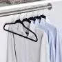 CLFAF Velvet Hangers, Heavyduty Non Slip Hangers Hook Swivel 360° Space Saving Clothes Hangers-Gray 100-pack