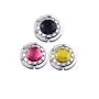 KUYOU Purse Hooks, Set of 3 pcs Colorful Purse Hooks Crystal Diamond Folding Section Storage Handbag Hook Hanger Holder (3 pcs Mixed)