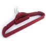 10pcs Random Color Flocking Clothes Hangers Suit Hangers Ultra Thin Space Saving Hook Durable Clothes Hang