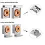 Kenkio 3 Sets (12 Pieces) Unframed Mirror Mount Clips Spring Loaded Mirror Hanger Clips Set with Screws and Rawl Plugs