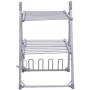 Tangkula Towel Warmer Foldable Free Standing Multifunction Clothes Towels Shoes Drying Rack for Home Bathroom Space Saving Towel Heater Hanger (26" L x 24" W x 39" H)