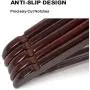 JS HANGER Coat Hanger Wooden Suit Hanger with Non Slip Pants Bar and Cut Notches - Walnut, Set of 20 JS HANGER Coat Hanger Wooden Suit Hanger with Non Slip Pants Bar and Cut Notches - Walnut, Set of 20