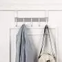 Rongyuxuan Over Door Hooks, Punch Free Over The Door Hanger Organizer for Clothes, Towels, Bag, Robe, Umbrella - Aluminum Home Storage Organizer with 5 Hooks (Silver) Rongyuxuan Over Door Hooks, Punch Free Over The Door Hanger Organizer for Clothes, Towels, Bag, Robe, Umbrella - Aluminum Home Storage Organizer with 5 Hooks (Silver)
