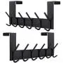 Dseap Over The Door Hook Hanger, Over The Door Towel Rack, for Coat Clothes Hat Towel Bathroom, Black, 2 Packs Dseap Over The Door Hook Hanger, Over The Door Towel Rack, for Coat Clothes Hat Towel Bathroom, Black, 2 Packs