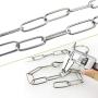 Closet Space Saving Metal Clothes Hangers Chain (5 Pack)