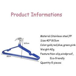5pcs/lot Stainless Steel Cloth Hanger Multifuctional Hanger Space Saving Clothes Hangers with Hook Closet Organizer Drying Racks,6