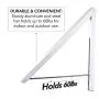 Stock Your Home Folding Clothes Hanger Wall Mounted Retractable Clothes Rack, Aluminum, Easy Installation - White 1 Pack