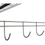 Rolling Wire Shelving Garment Rack, Metal Clothes Rack Organizer with 4 Adjustable Side Hooks and Single Hanger Bar