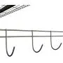 Rolling Wire Shelving Garment Rack, Metal Clothes Rack Organizer with 4 Adjustable Side Hooks and Single Hanger Bar
