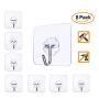 YITONGDA Adhesive Hooks,Wall Hooks Utility Adhesive Nail Free Sticky Hangers with Stainless Hooks,Transparent Reusable Seamless Hooks,Heavy Duty Self Adhesive Hooks 22lb(Max),8 Pack YITONGDA Adhesive Hooks,Wall Hooks Utility Adhesive Nail Free Sticky Hangers with Stainless Hooks,Transparent Reusable Seamless Hooks,Heavy Duty Self Adhesive Hooks 22lb(Max),8 Pack