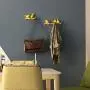 XIAOLI Coat Rack Wall Mounted Coat Rack Birds On Tree Branch Hanger for Coats Hats Keys Towels Clothes Storage Hanger Resin Coat Hook Coat Hook (Color : Yellow, Size : 3 Hook)