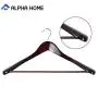 ALPHA HOME Extra-Wide Suit Coat Hangers Premium Quality Wooden Hangers - 6 Pack