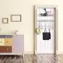 Coat Rack, MILIJIA Over The Door Hanger with Mesh Basket, Detachable Storage Shelf for Towels, Hats, Handbags, Coats (Chrome-2 Layer) Coat Rack, MILIJIA Over The Door Hanger with Mesh Basket, Detachable Storage Shelf for Towels, Hats, Handbags, Coats (Chrome-2 Layer)