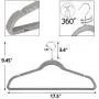 ZENSTYLE 100 Pack Ultra Thin Velvet Hangers - Non Slip Clothes Suit Hangers, 360 Degree Swivel Hook, Velvet Flocked Surface