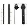 Homlux 8ft Heavy Duty Sturdy Sliding Barn Door Hardware Kit Double Door - Smoothly and Quietly - Simple and Easy to Install - Fit 1 3/8-1 3/4" Thickness Door Panel(Black)(J Shape Hangers) Homlux 8ft Heavy Duty Sturdy Sliding Barn Door Hardware Kit Double Door - Smoothly and Quietly - Simple and Easy to Install - Fit 1 3/8-1 3/4" Thickness Door Panel(Black)(J Shape Hangers)