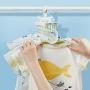 HJYPYJ Magic Hanger,Adjustable PP Folding Hanger,Space-Saving Organizer Hangers,Suitable for Balcony Wardrobe,Load-Bearing 10Kg Non-Slip/Green / 430mm