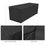 VEEYOO 6 Feet Table Cover for Rectangle Table - Polyester Fitted Tablecloth for Wedding Party Banquet, Black