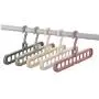 10pcs Random Color Multi-Port Support Circle Clothes Hanger Clothes Drying Rack Multifunction Space Saving Hanger Magic Clothes Hanger