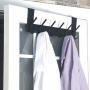 Dseap Over The Door Hook Hanger, Over The Door Towel Rack, for Coat Clothes Hat Towel Bathroom, Black
