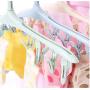 10pcs Random Color Plastic Portable Bathrooms Cloth Hanger Rack with Detachable Clips Clothespin Clothes Hangers Socks Underwear Drying Clips