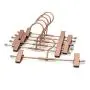 Koobay 20Pack 30CM Rose Gold Clothes Hangers with 2 Adjustable Clips Pants Hangers