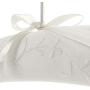 HANGERWORLD 3 White 15.7inch Cotton Padded Cushioned Top Garment Coat Hangers with Embroidered Floral Detail