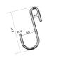 24 Pack 2.4 Inch S Shaped Hooks Small Hanging Hangers for Bathroom Bedroom Office Kitchen Garden