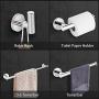 Towel Bar for Bathroom（4 pack/304 Stainless Steel） with 23.6'' Towel bar，Toilet Paper Holder，Hand Towel bar and Robe Hook | Bathroom Hardware Set