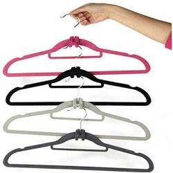 20pcs Random Color Creative Mini Flocking Clothes Hanger Easy Hook Closet Organizer Home Product