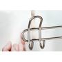 Leoie Nail Free Door Back Iron Hanger for Clothes Towel Hats Storage