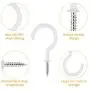 MJIYA 12 PCS Vinyl Coated Ceiling Hooks Question Mark Shape Hook Heavy Duty Screw Cup Hook for Bathroom Kitchen Wall Ceiling Hanging (White1, 1-1/2 Inch) MJIYA 12 PCS Vinyl Coated Ceiling Hooks Question Mark Shape Hook Heavy Duty Screw Cup Hook for Bathroom Kitchen Wall Ceiling Hanging (White1, 1-1/2 Inch)