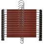Tidy Living (12 Pack Wood Hangers with Clips Wooden Hangers Cherry Clothes Pants Hanger for Closet