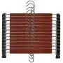 Tidy Living (12 Pack Wood Hangers with Clips Wooden Hangers Cherry Clothes Pants Hanger for Closet