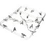 Cyclamen9 20 Clip Sock Underwear Clothes Outdoor Dryer Laundry Hanger, Stainless Steel Square Wire Clip Clothes Rack Sock Dryer Rack