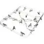 Cyclamen9 20 Clip Sock Underwear Clothes Outdoor Dryer Laundry Hanger, Stainless Steel Square Wire Clip Clothes Rack Sock Dryer Rack